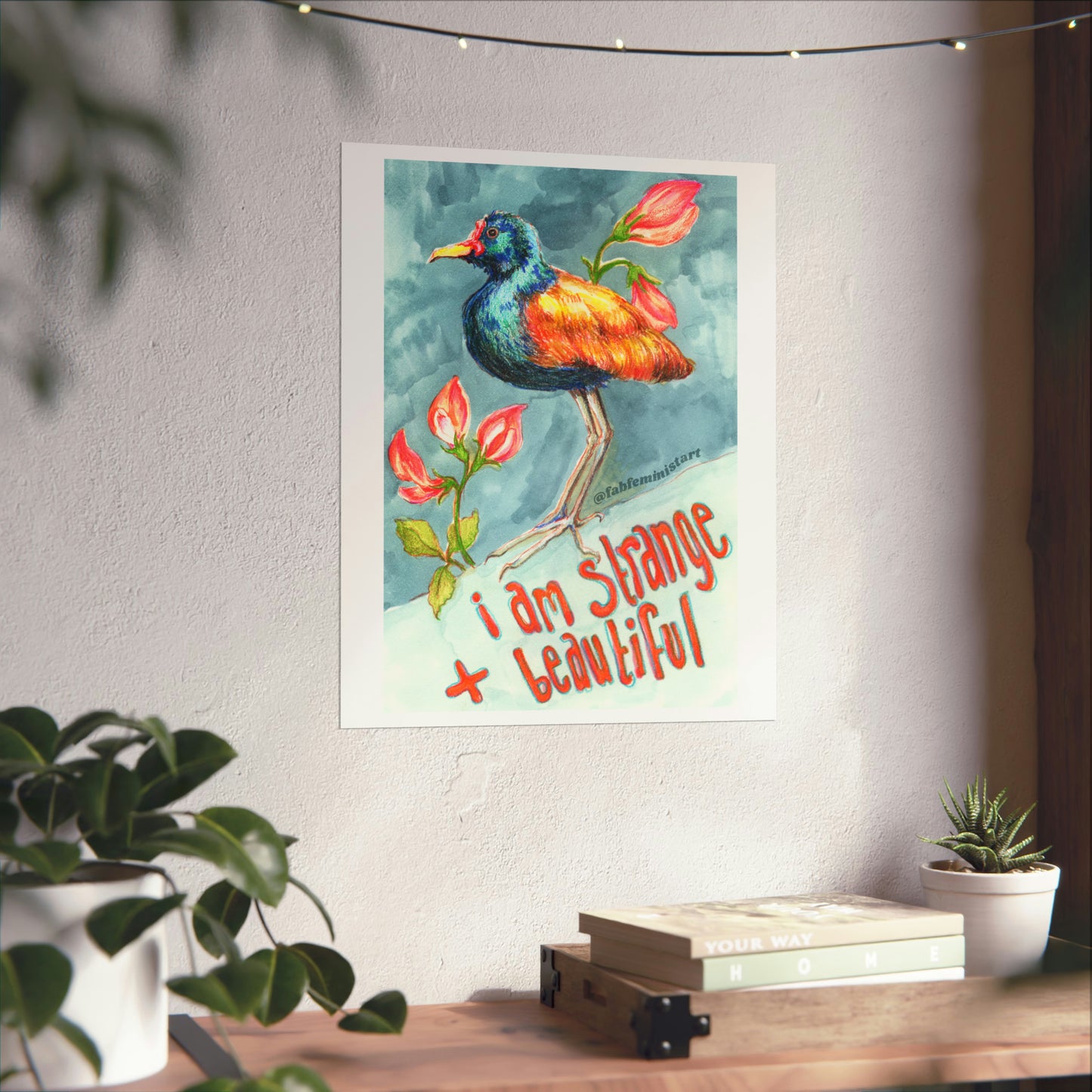 I Am Strange And Beautiful: Mental Health Art Print