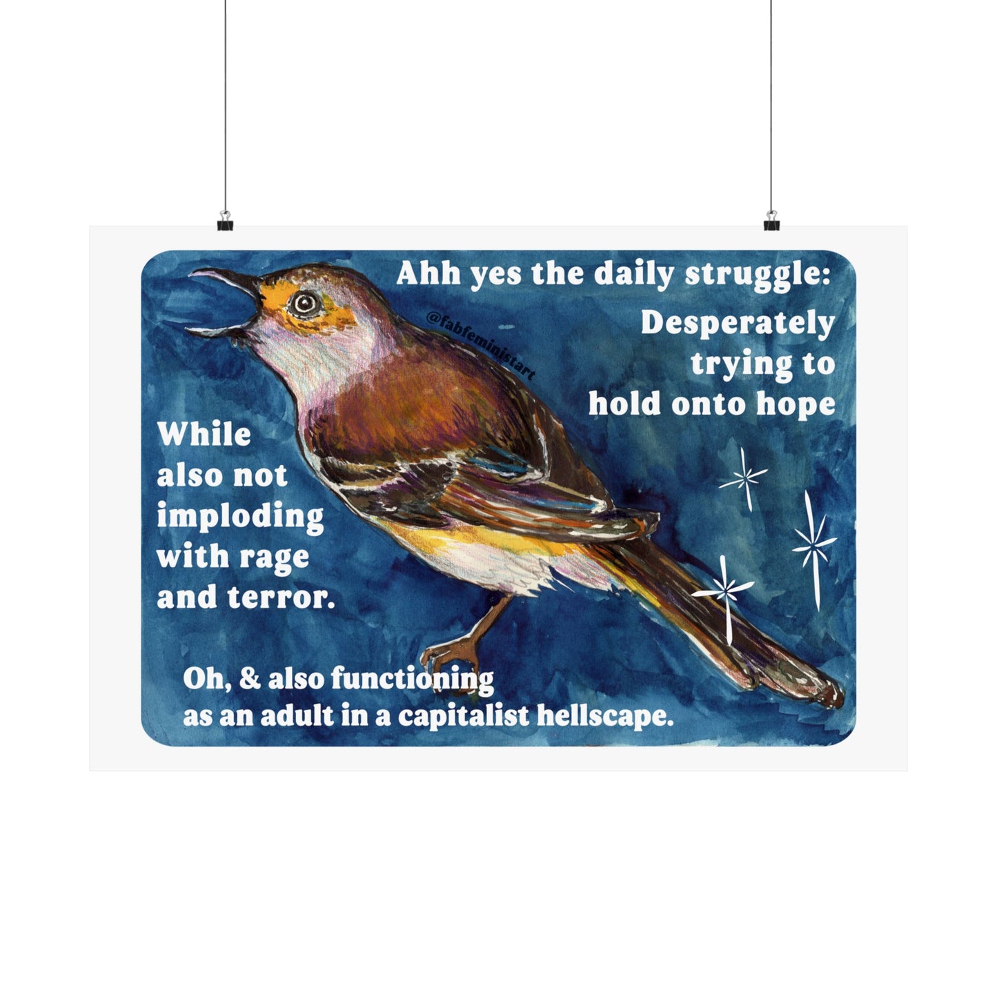 Ahh yes the daily struggle: Mental Health Art
