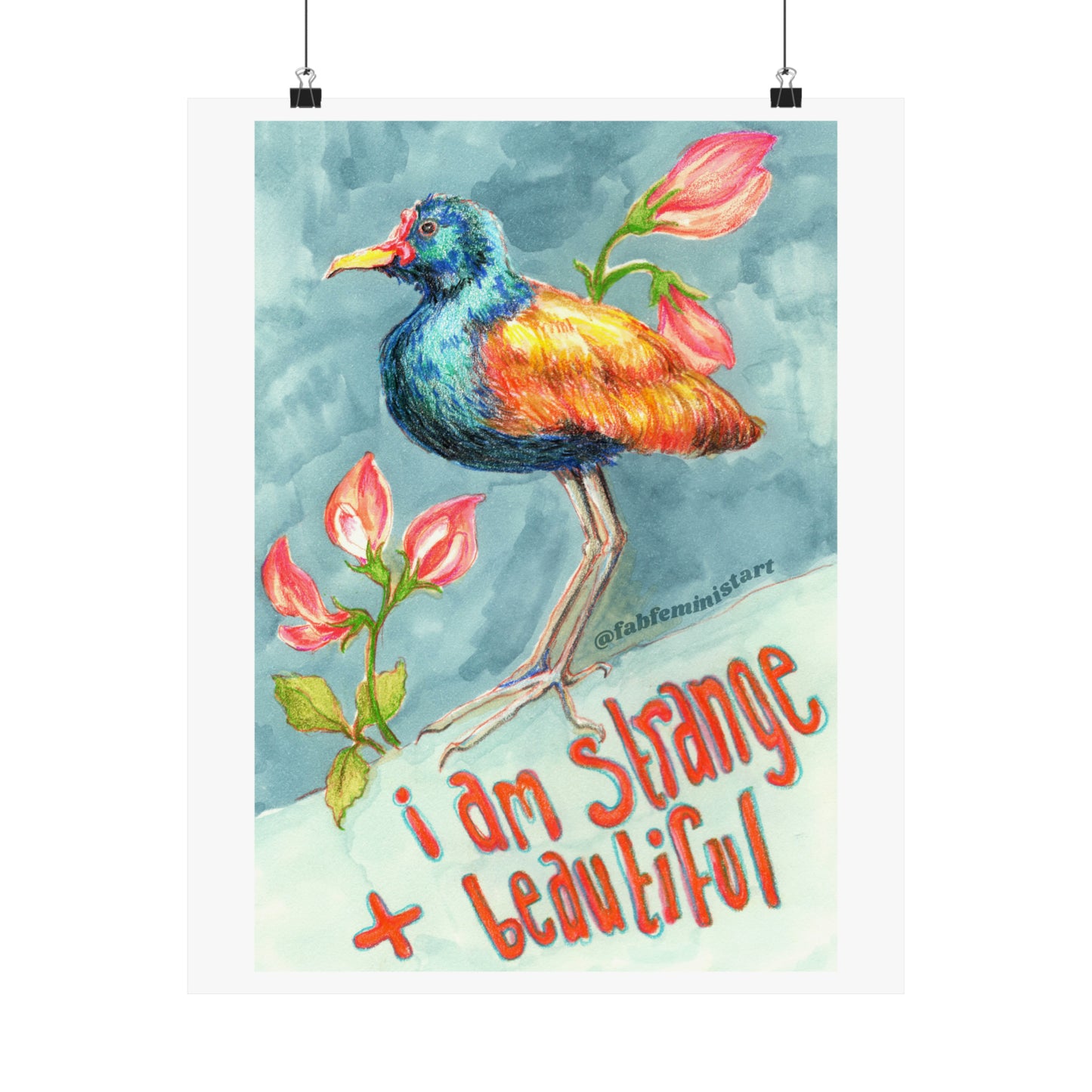 I Am Strange And Beautiful: Mental Health Art Print