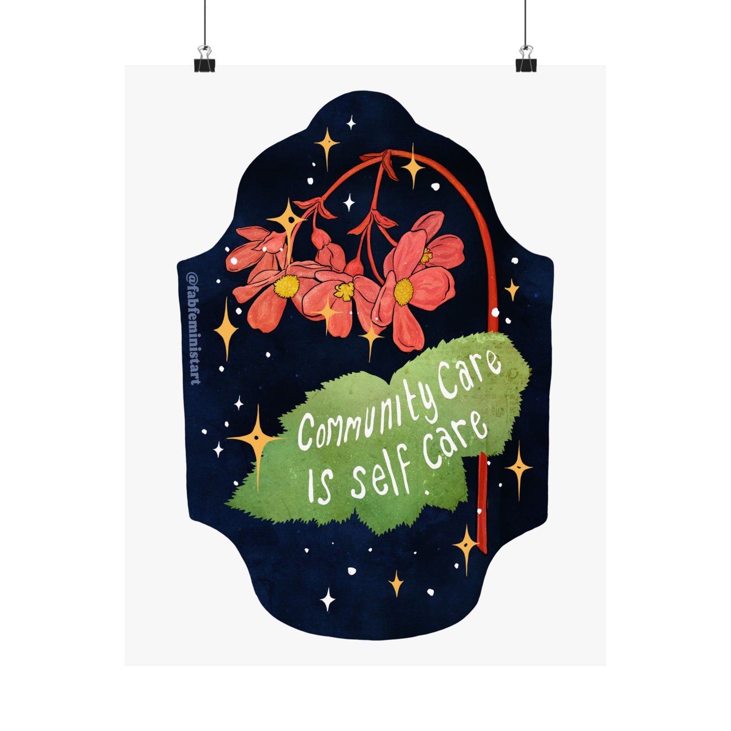 Community Care Is Self Care: Feminist Art Print