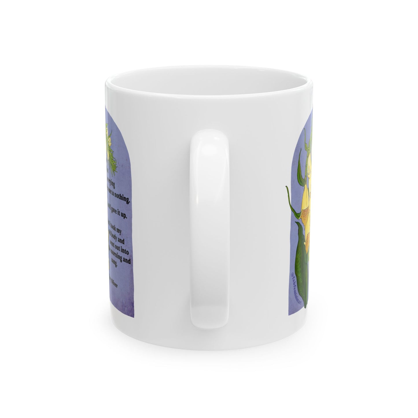 I Saw That Worrying Had Come To Nothing, Mary Oliver: Feminist Mug