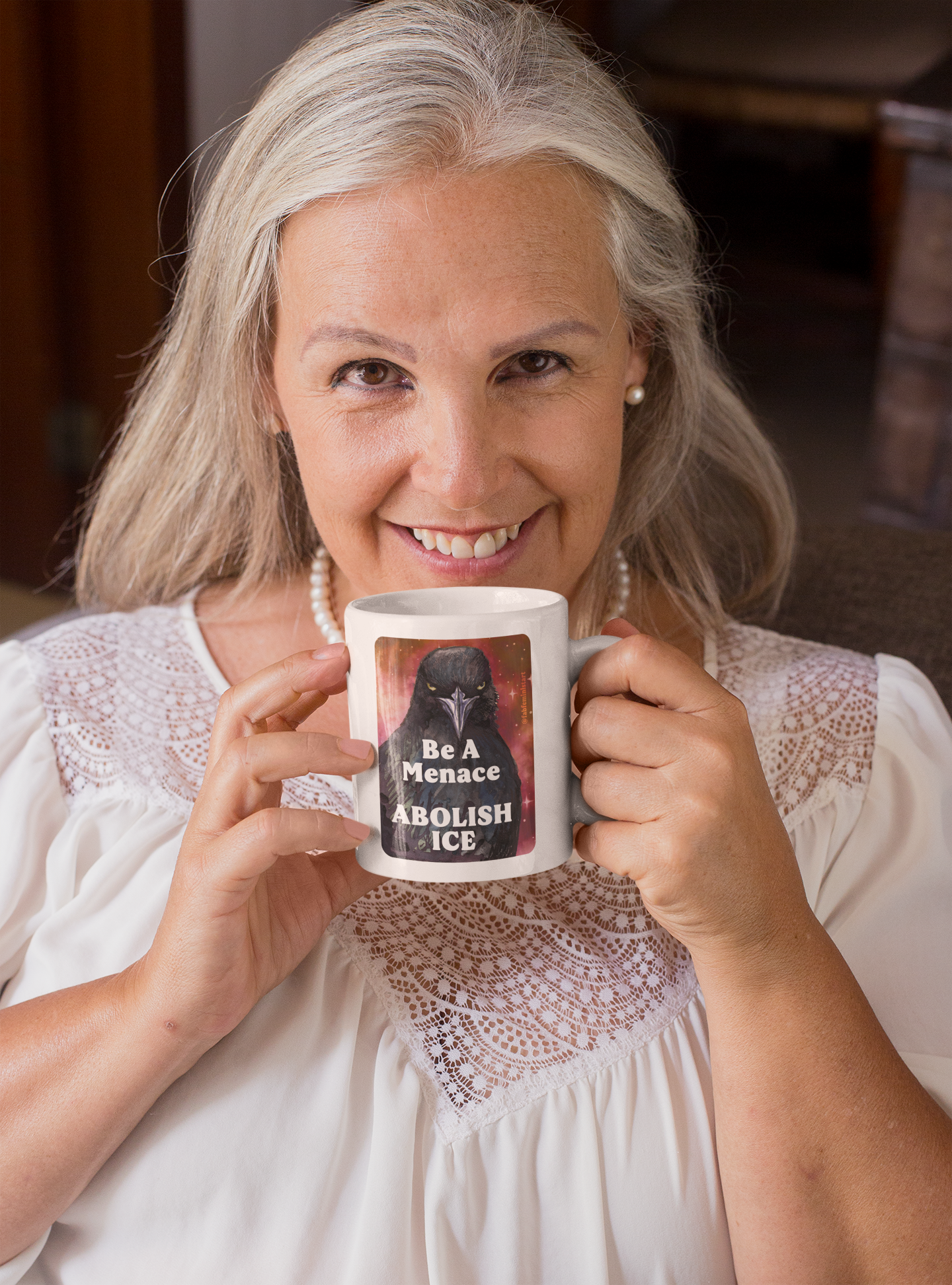 Be a menace ABOLISH ICE: Feminist Mug