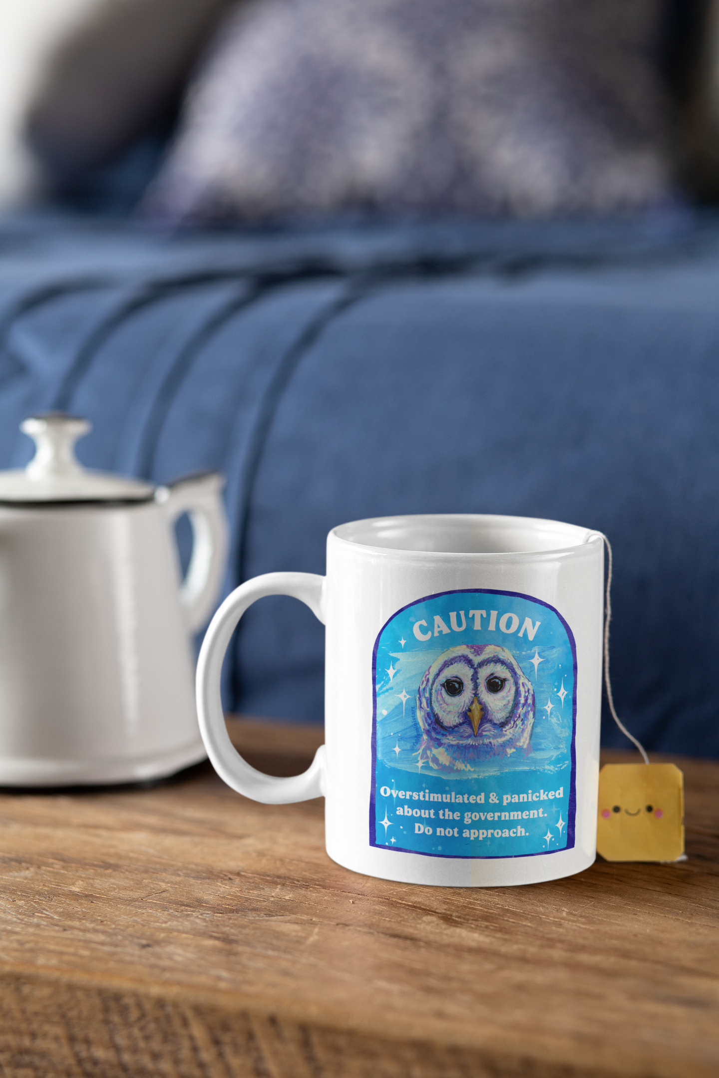 CAUTION Overstimulated and panicked about the government. Do not approach: Feminist Mug