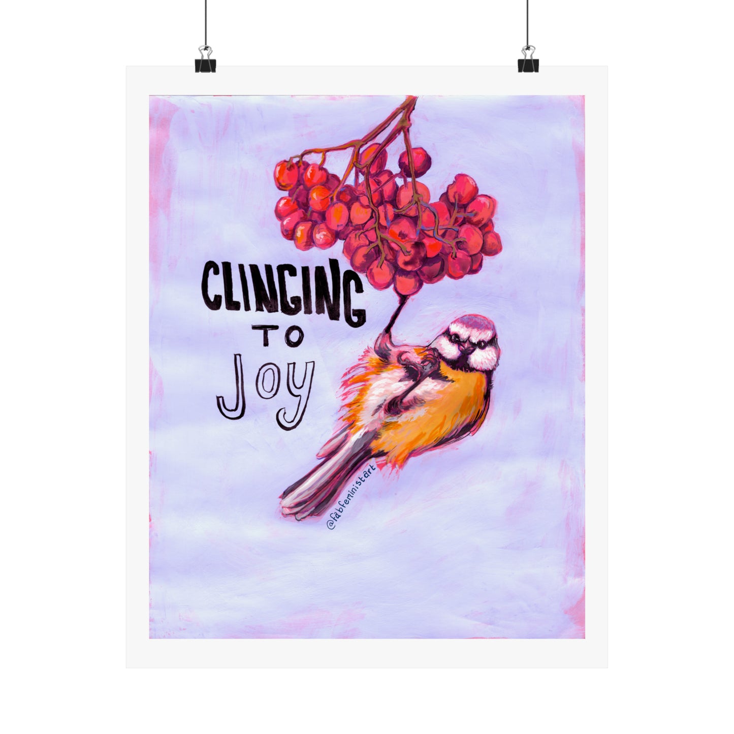 Clinging To Joy: Mental Health Art Print