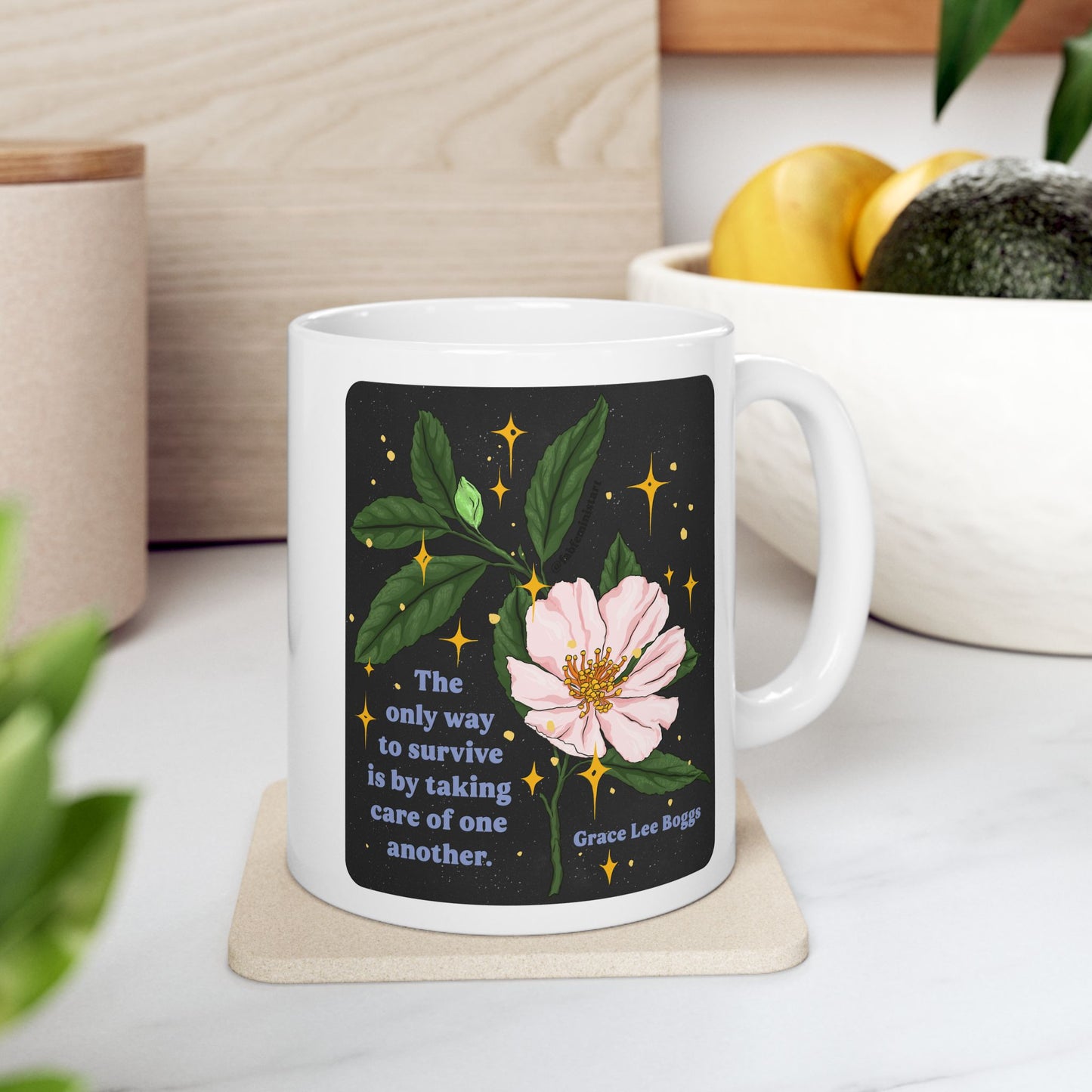 The only way to survive is by taking care of one another, Grace Lee Boggs: Feminist Mug