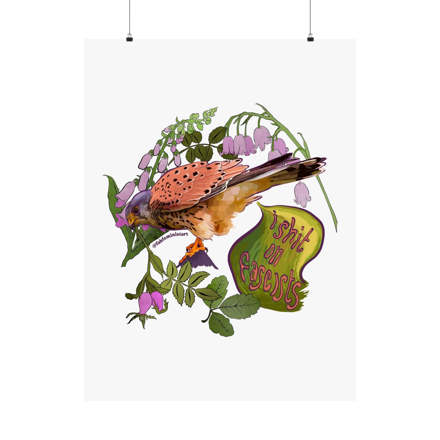 I Shit On Fascists: Feminist Art Print