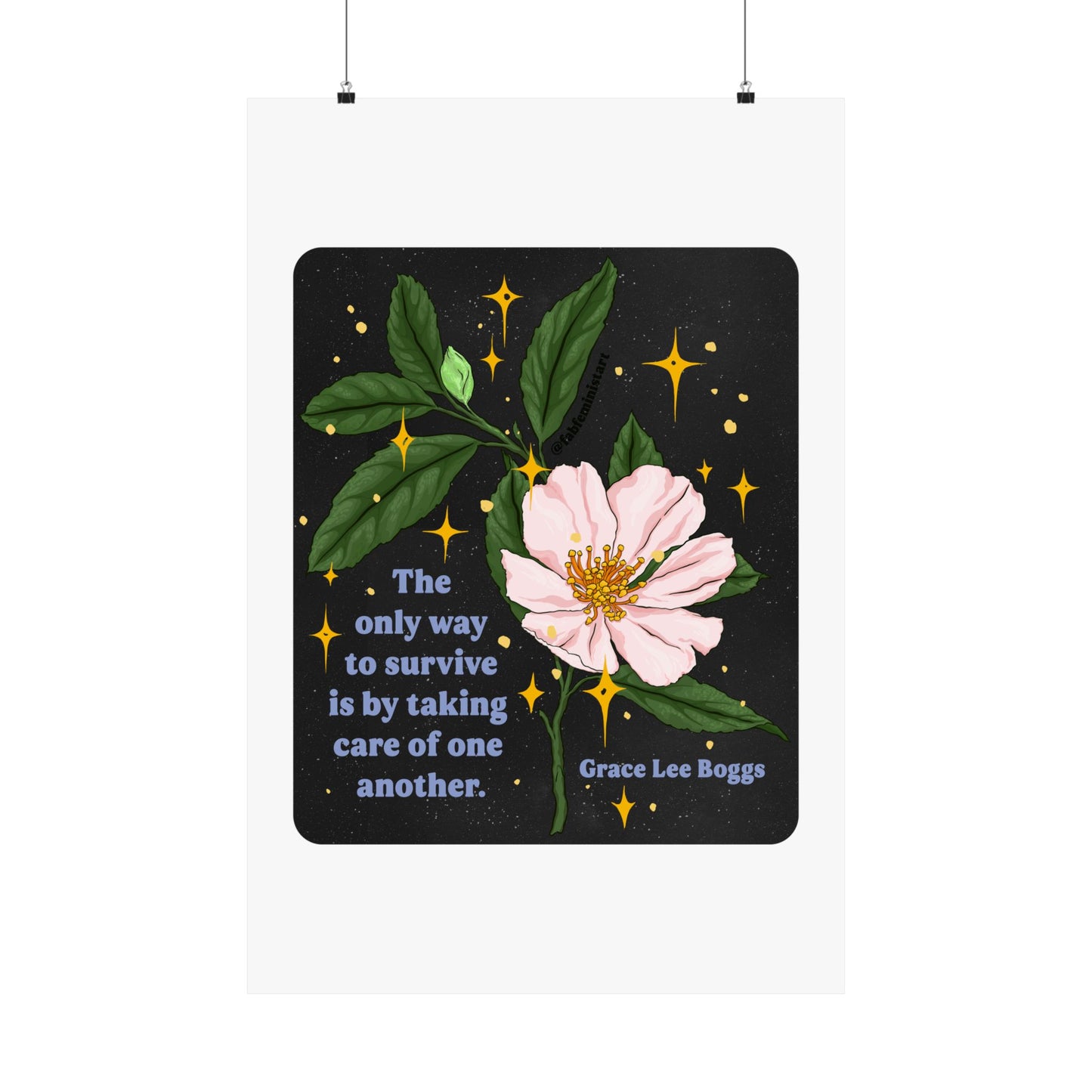 The only way to survive is by taking care of one another, Grace Lee Boggs: Feminist Print