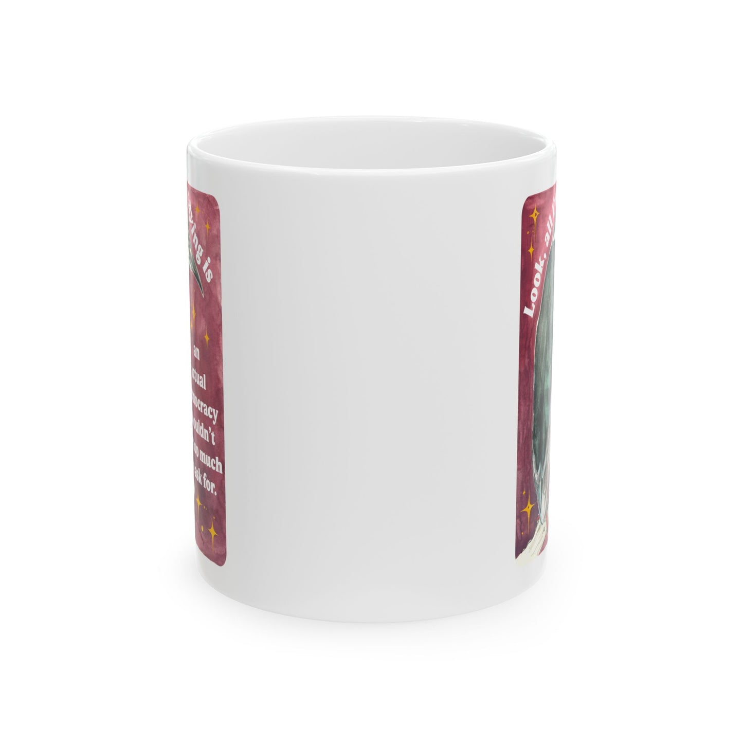 Look, all I'm saying is an actual democracy shouldn't be too much to ask for: Feminist Mug
