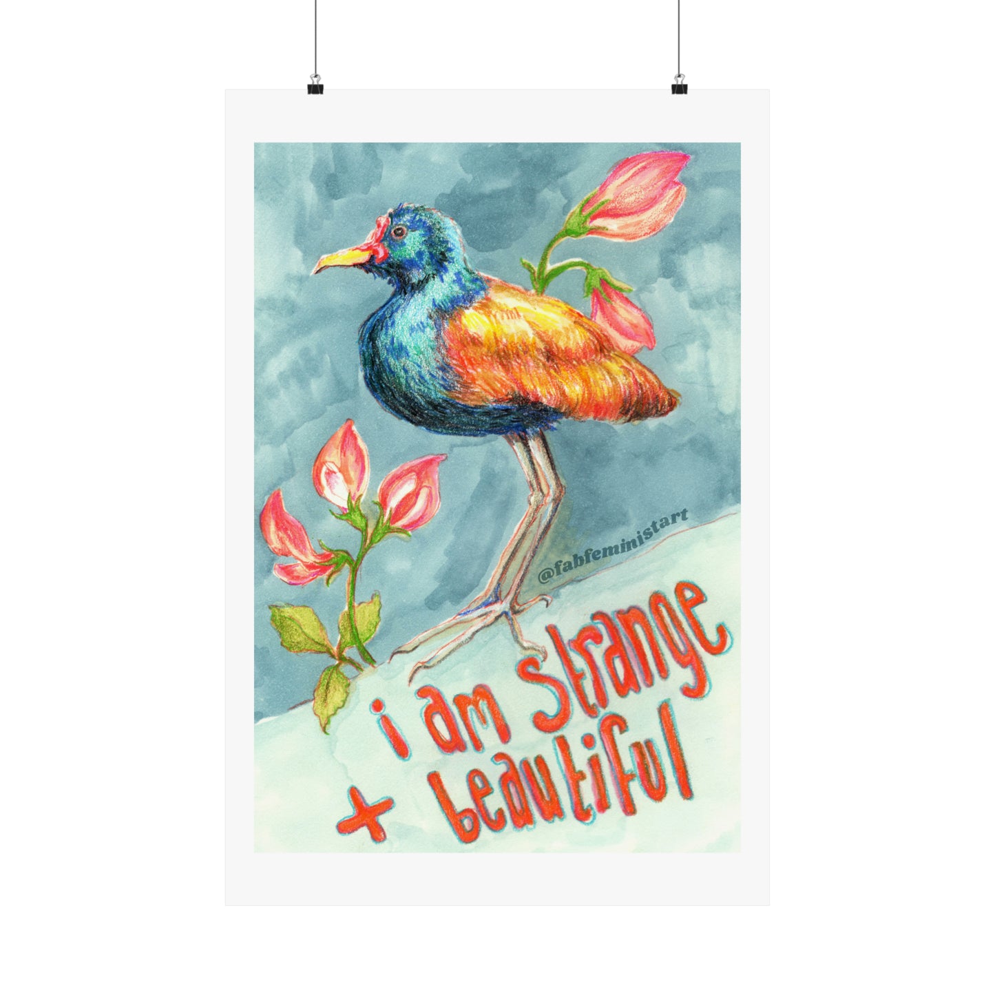 I Am Strange And Beautiful: Mental Health Art Print