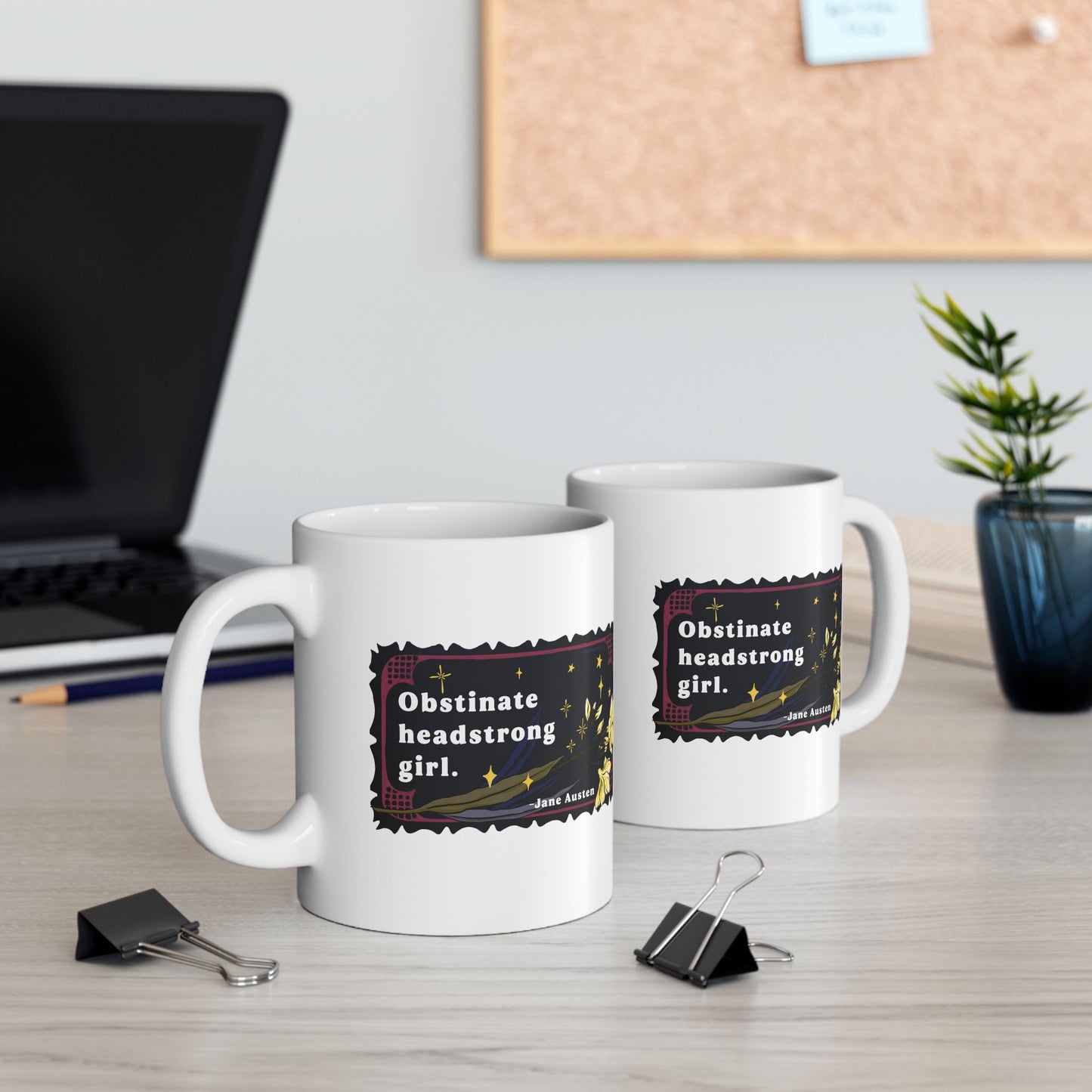 Obstinate headstrong girl, Jane Austen: Feminist Mug