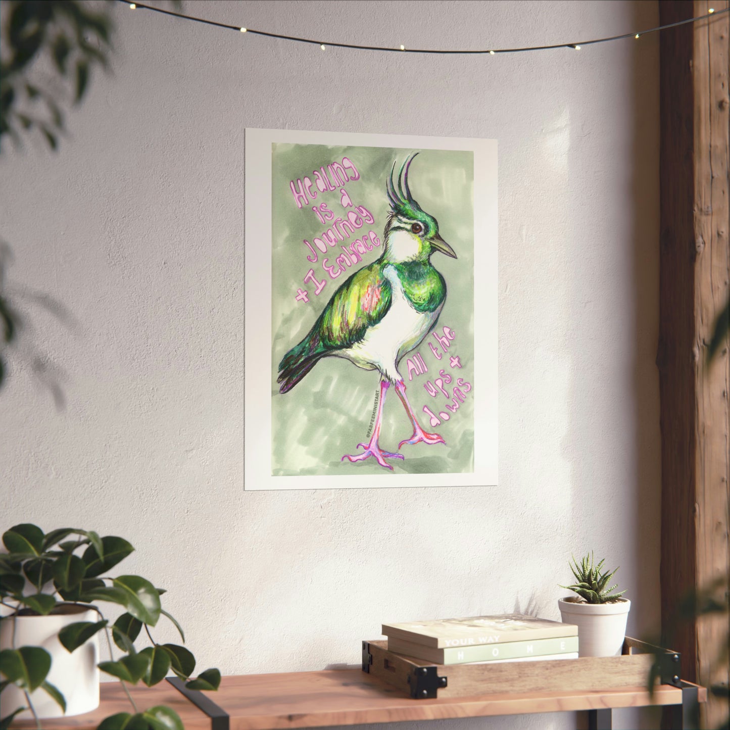 Healing Is A Journey And I Embrace The Ups And Downs: Mental Health Art Print