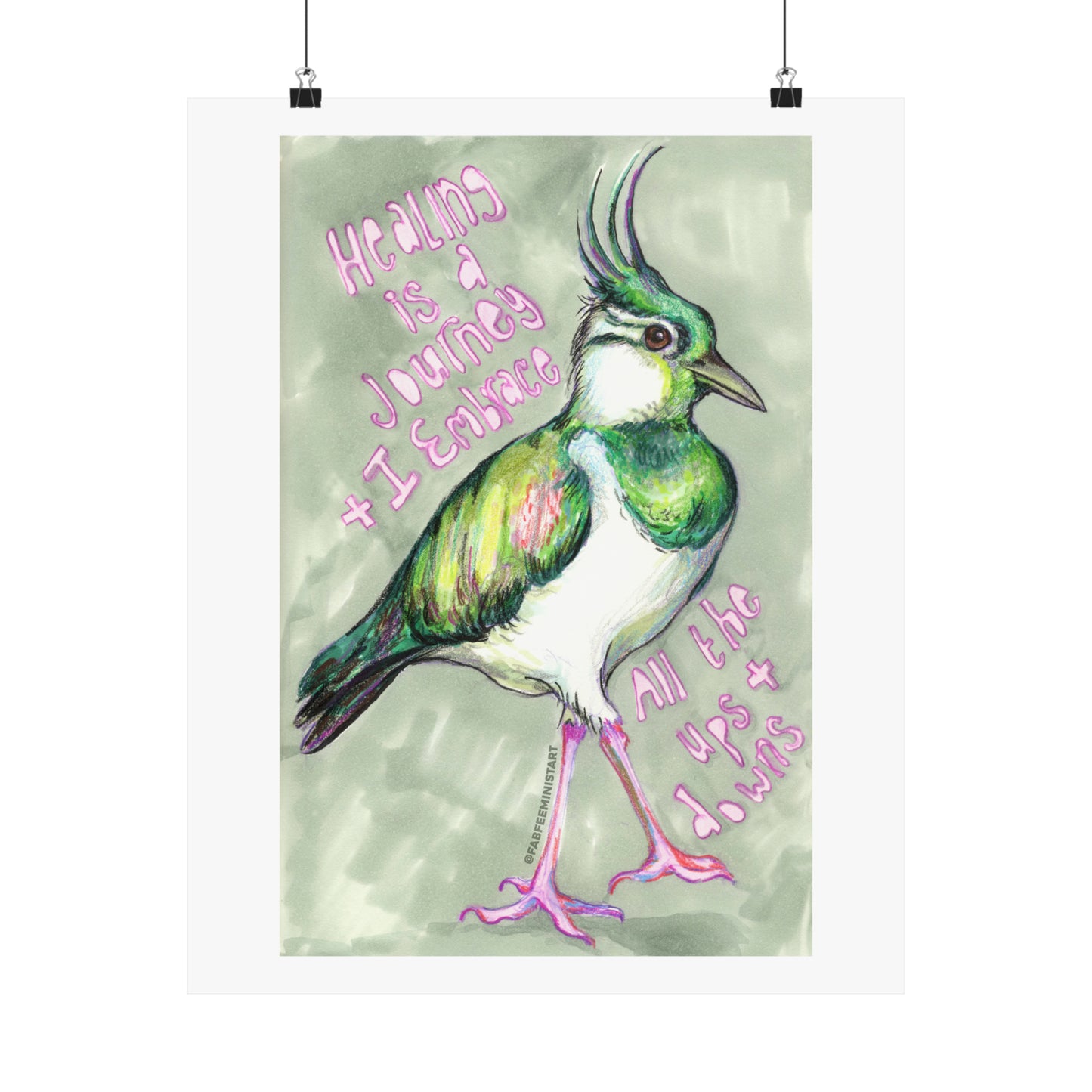 Healing Is A Journey And I Embrace The Ups And Downs: Mental Health Art Print