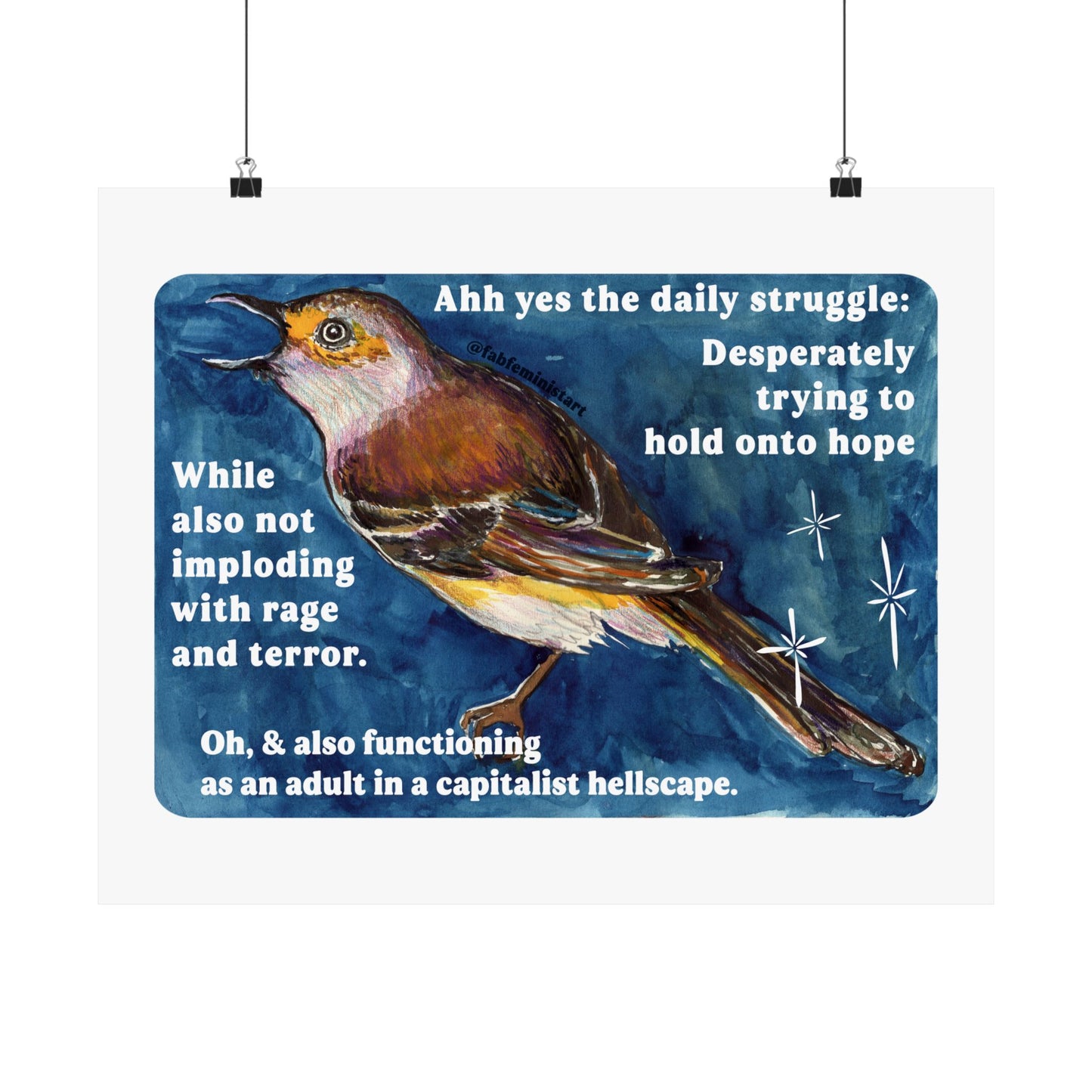 Ahh yes the daily struggle: Mental Health Art