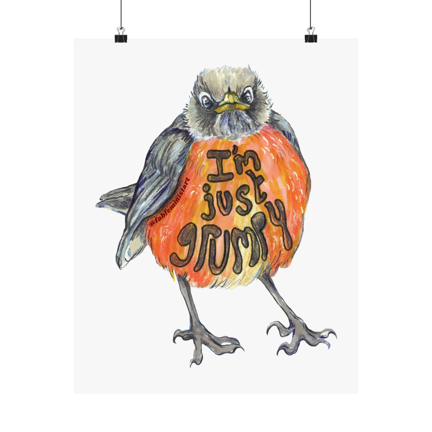 I'm Just Grumpy: Mental Health Art Print