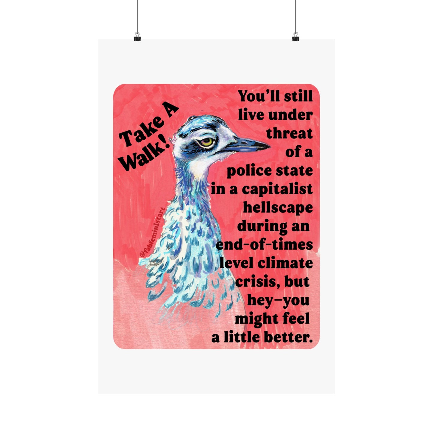 Take A Walk: Feminist Art Print