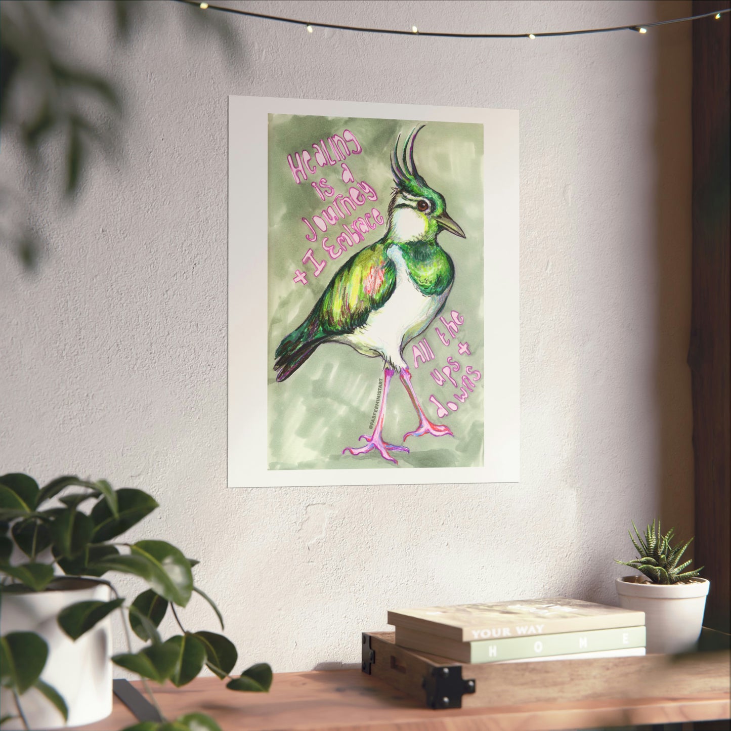 Healing Is A Journey And I Embrace The Ups And Downs: Mental Health Art Print