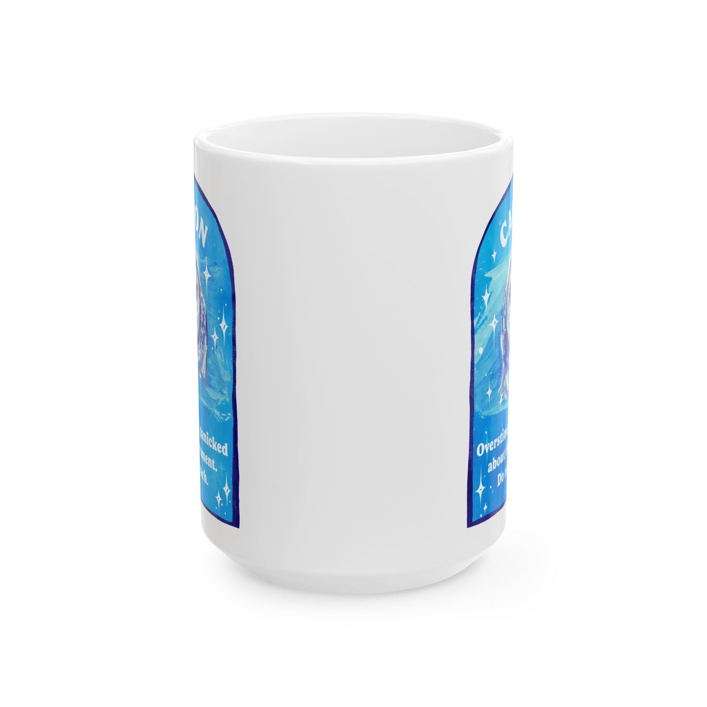 CAUTION Overstimulated and panicked about the government. Do not approach: Feminist Mug