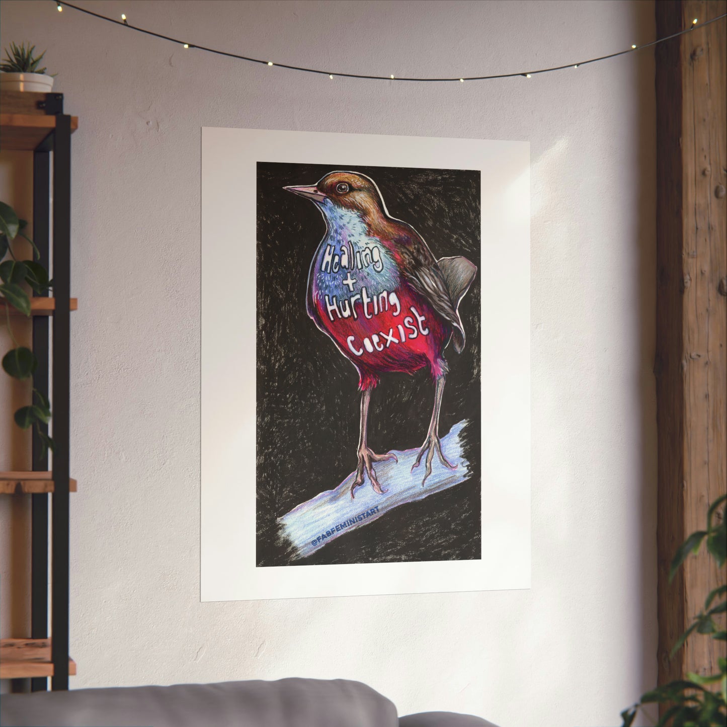 Healing And Hurting Coexist: Mental Health Art Print