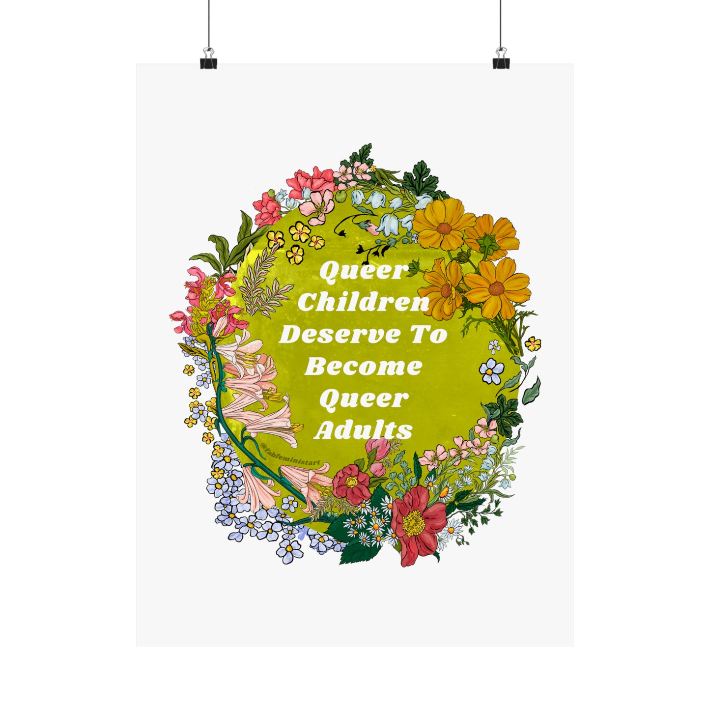 Queer Children Deserve To Become Queer Adults: lgbt pride print