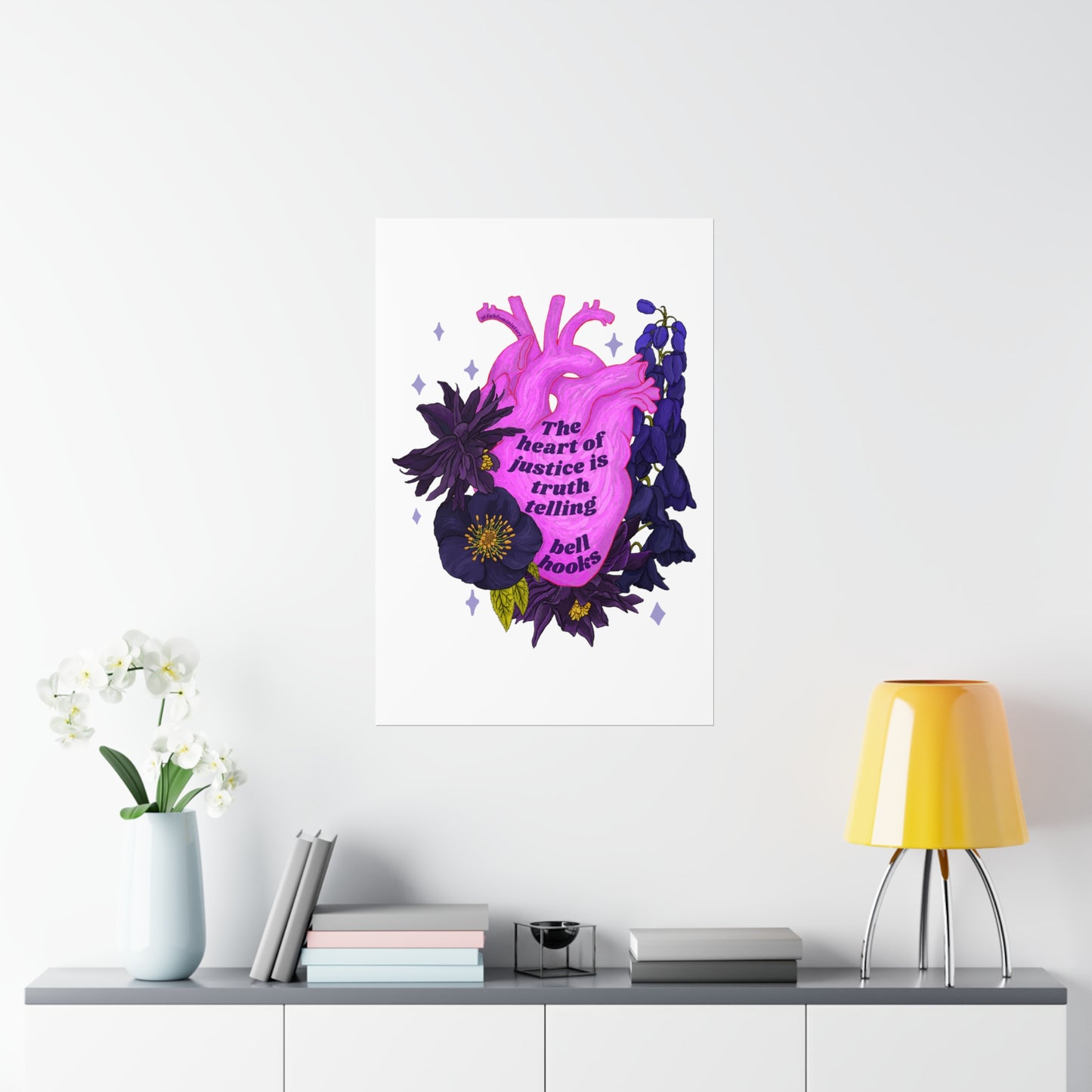The Heart Of Justice Is Truth Telling, bell hooks: Feminist Art Print