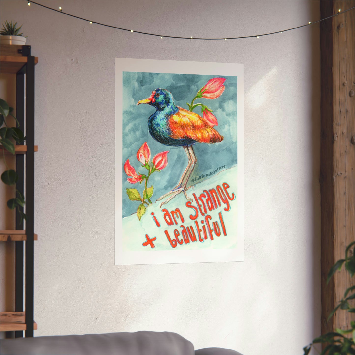 I Am Strange And Beautiful: Mental Health Art Print