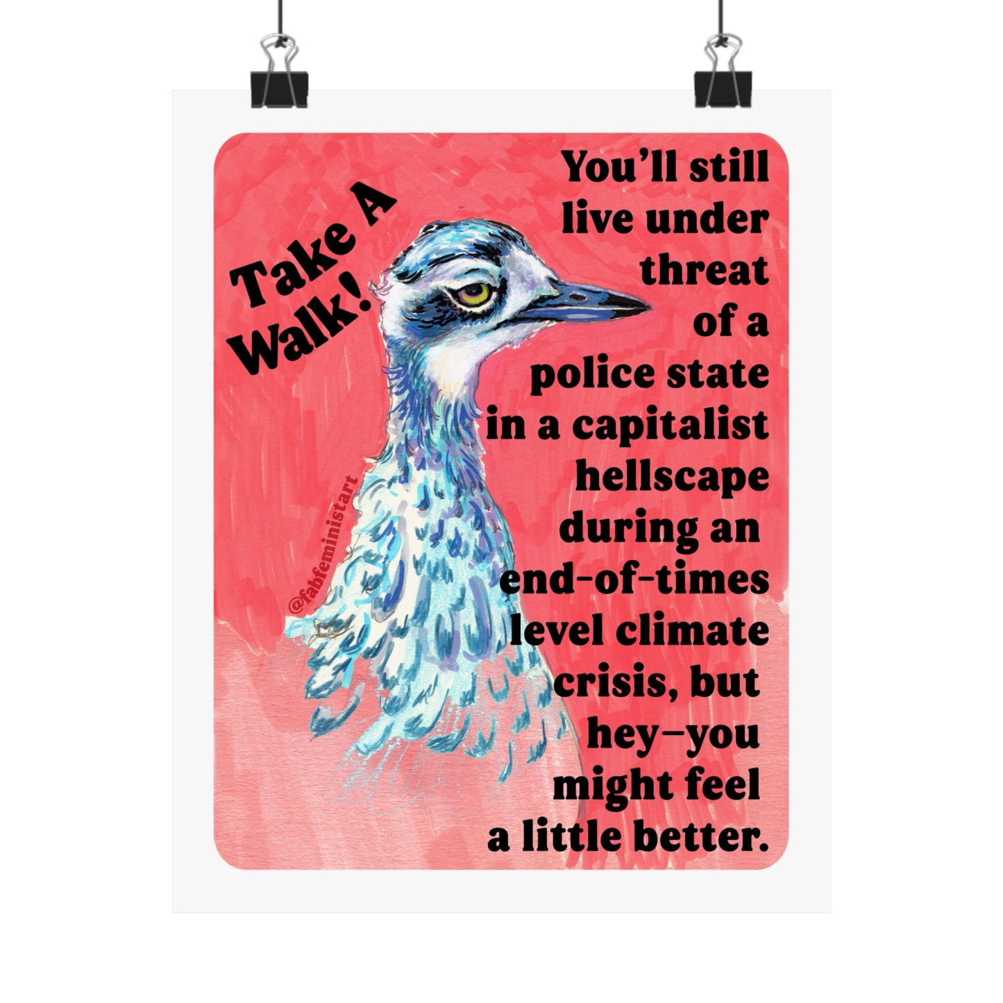 Take A Walk: Feminist Art Print