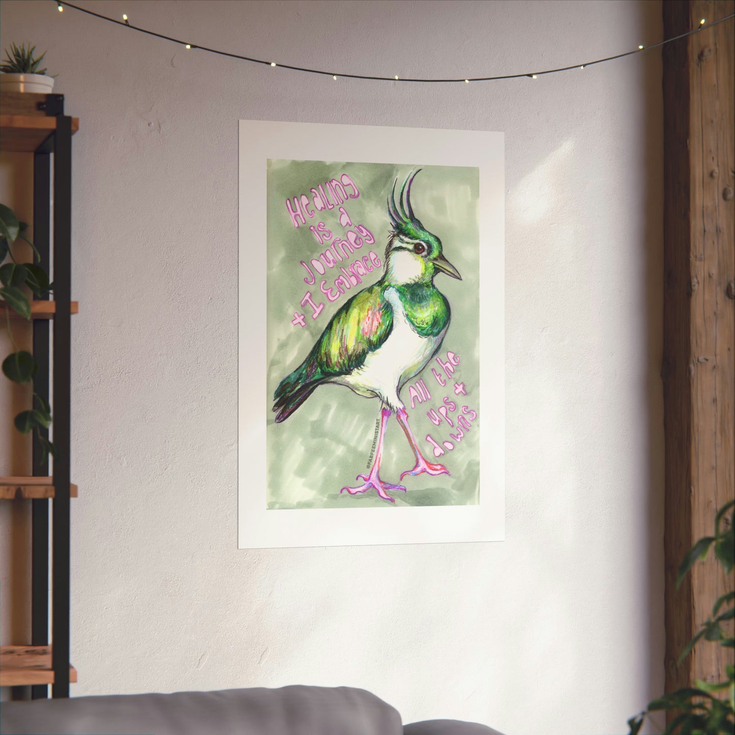 Healing Is A Journey And I Embrace The Ups And Downs: Mental Health Art Print