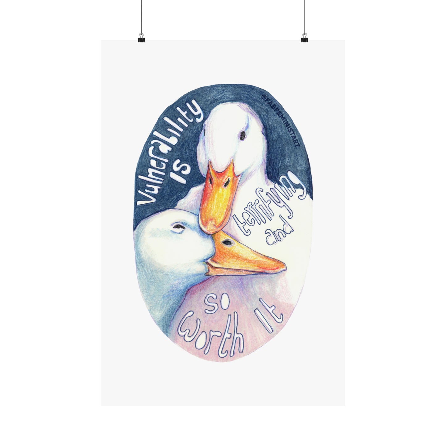 Vulnerability Is Terrifying And So Worth It: Mental Health Art Print