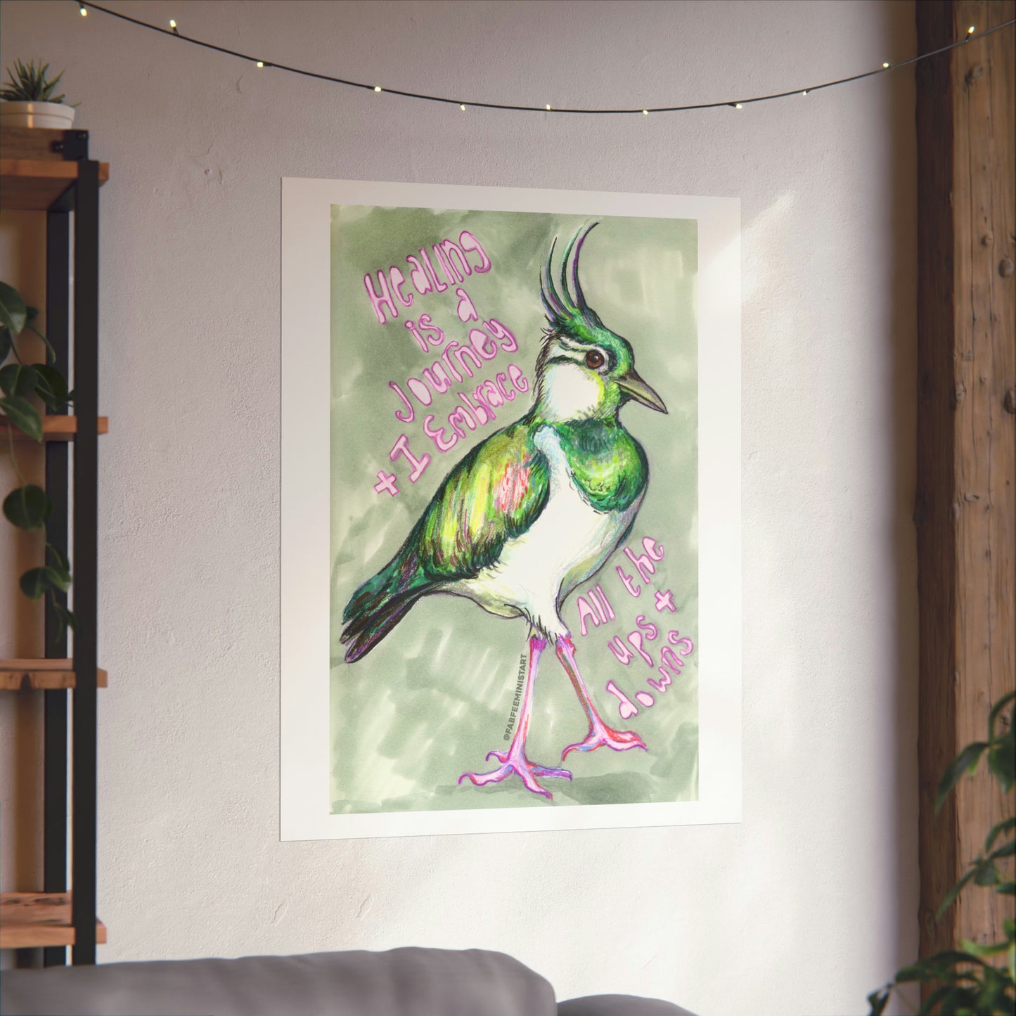Healing Is A Journey And I Embrace The Ups And Downs: Mental Health Art Print