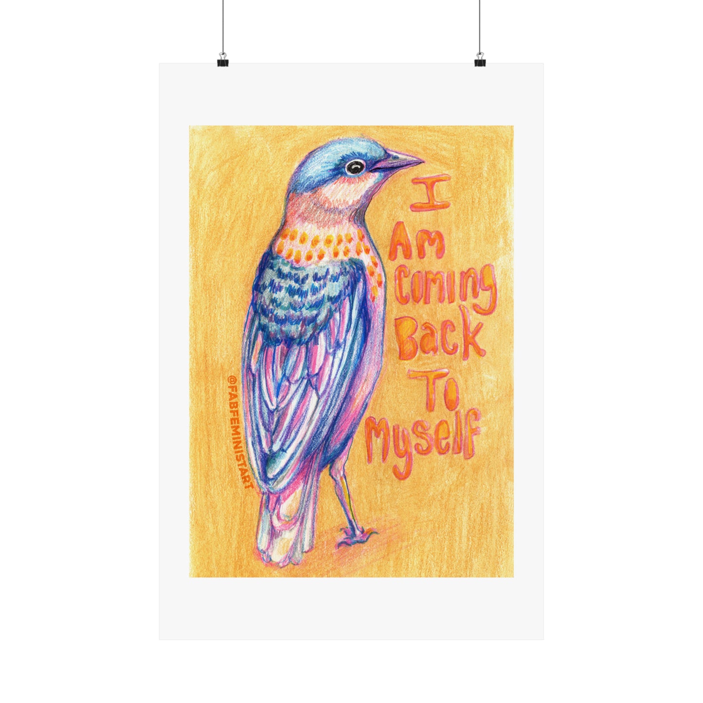 I Am Coming Back To Myself: Mental Health Art Print