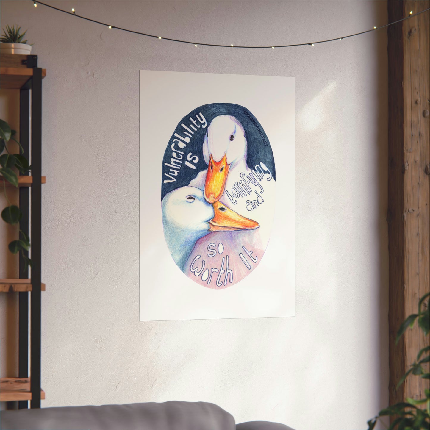 Vulnerability Is Terrifying And So Worth It: Mental Health Art Print