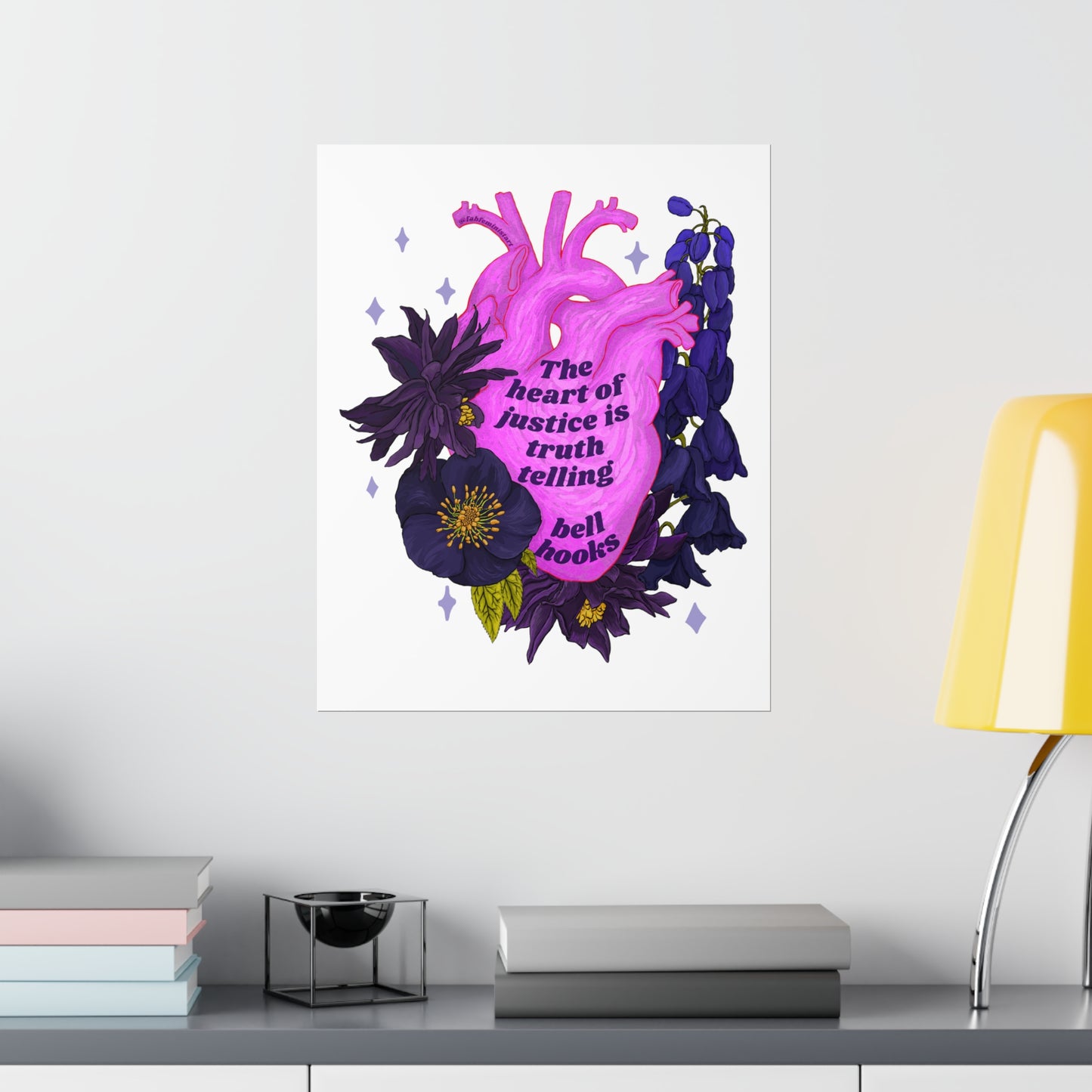 The Heart Of Justice Is Truth Telling, bell hooks: Feminist Art Print