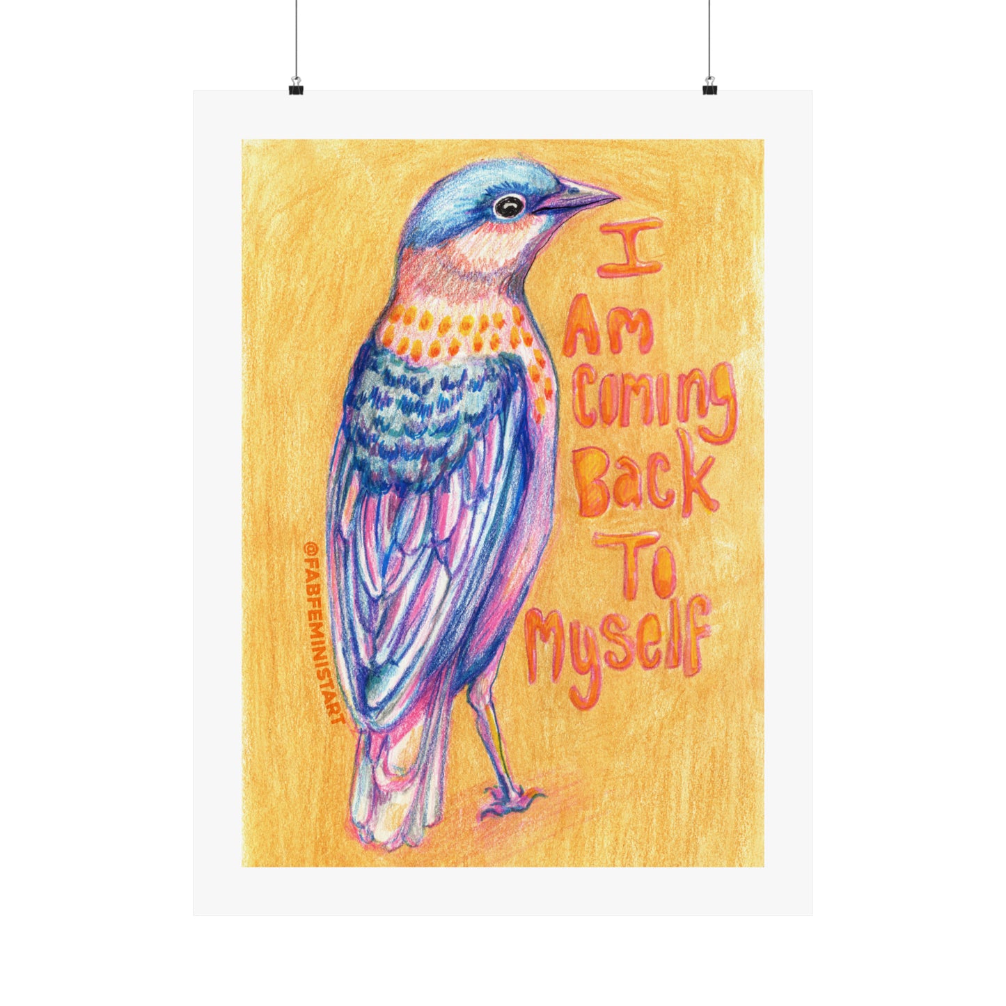 I Am Coming Back To Myself: Mental Health Art Print