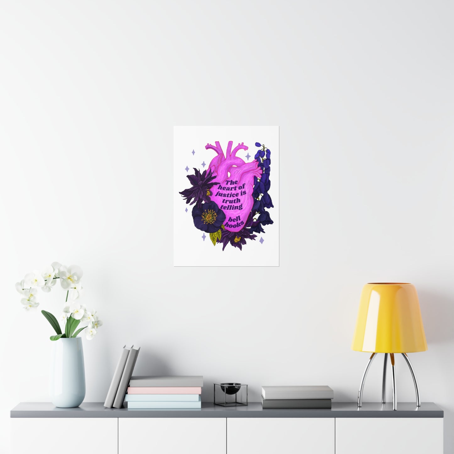 The Heart Of Justice Is Truth Telling, bell hooks: Feminist Art Print