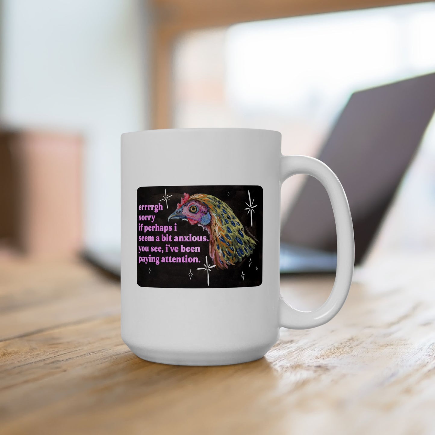 errrgh sorry if perhaps i seem a bit anxious. you see, i've been paying attention: feminist mug