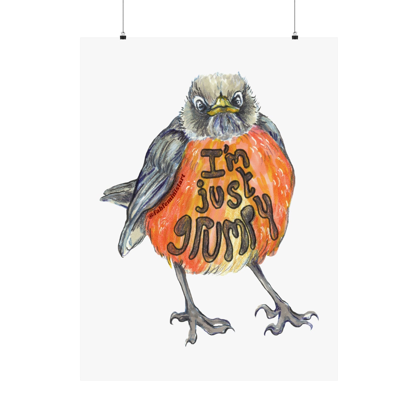 I'm Just Grumpy: Mental Health Art Print