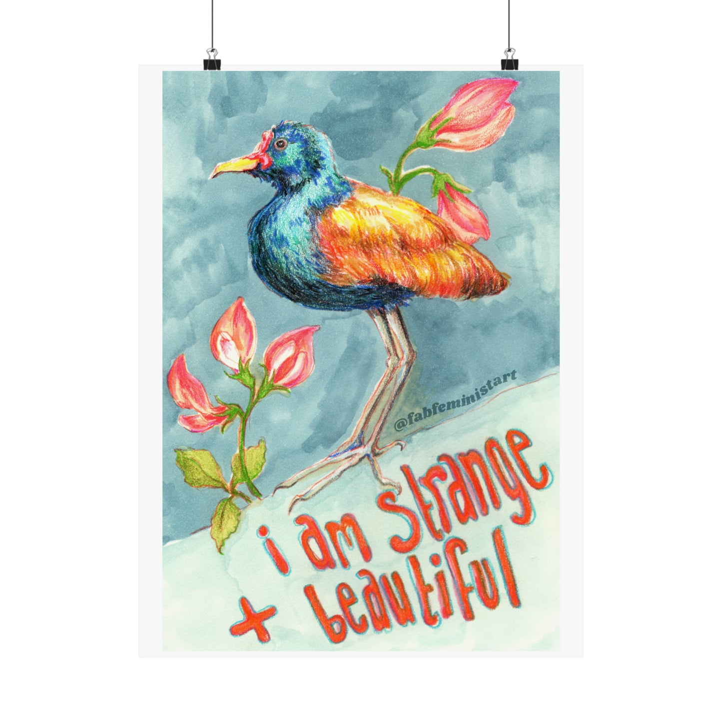 I Am Strange And Beautiful: Mental Health Art Print