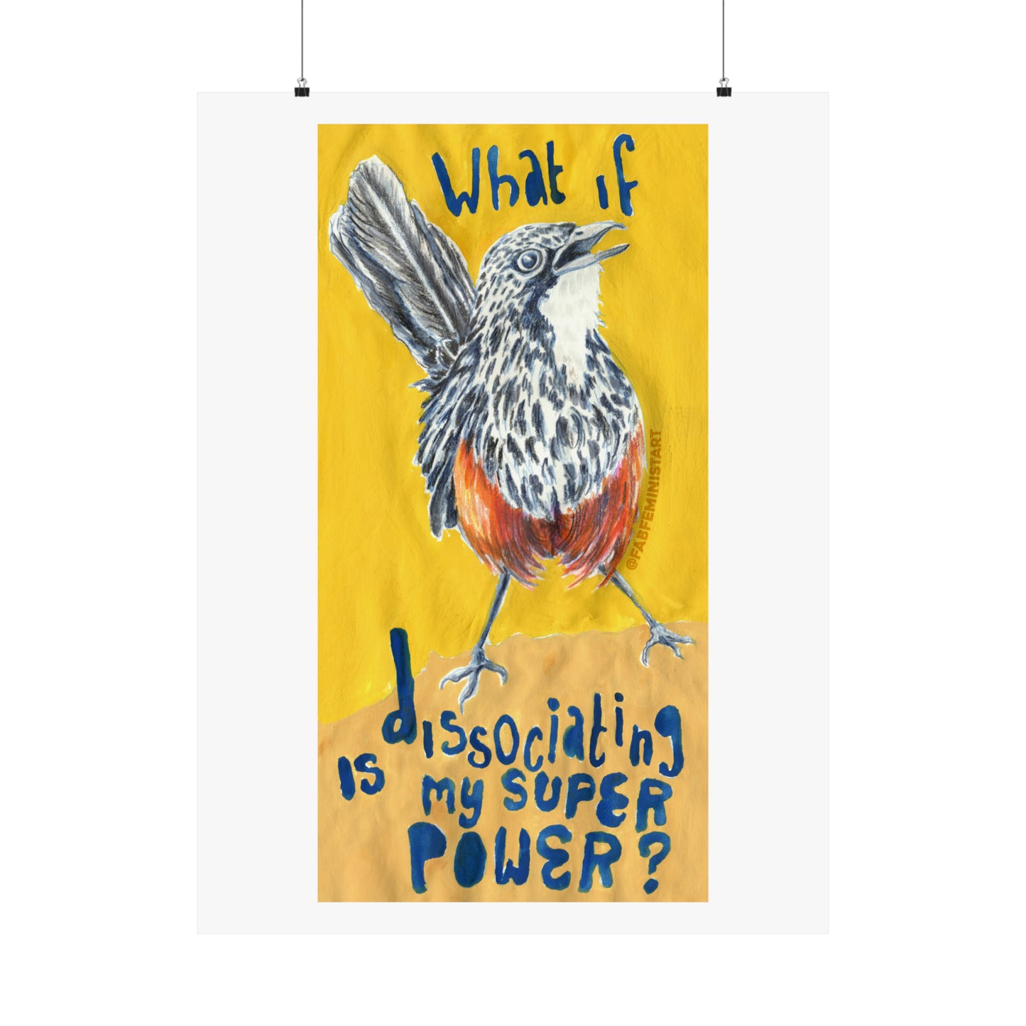 What If Dissociating Is My Superpower: Mental Health Art Print