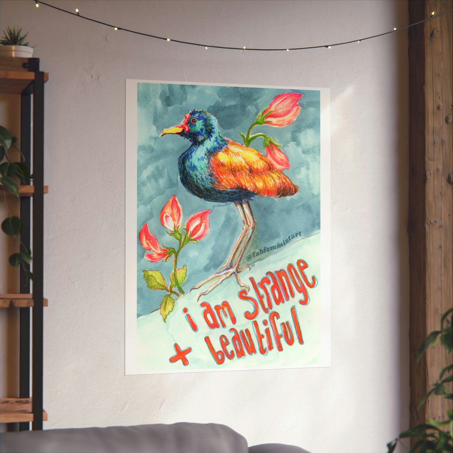 I Am Strange And Beautiful: Mental Health Art Print