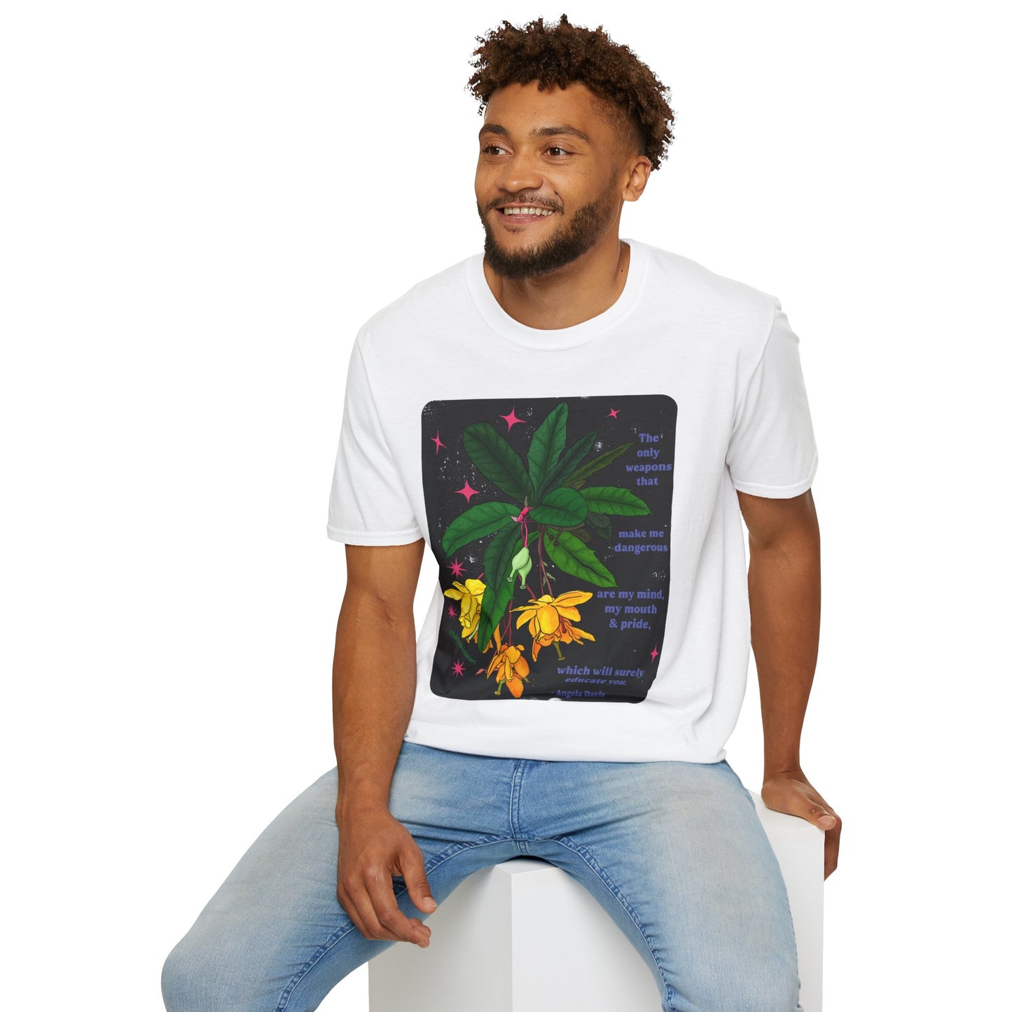 The only weapons that make me dangerous are my mind, my mouth and pride, Angela Davis: Feminist Shirt