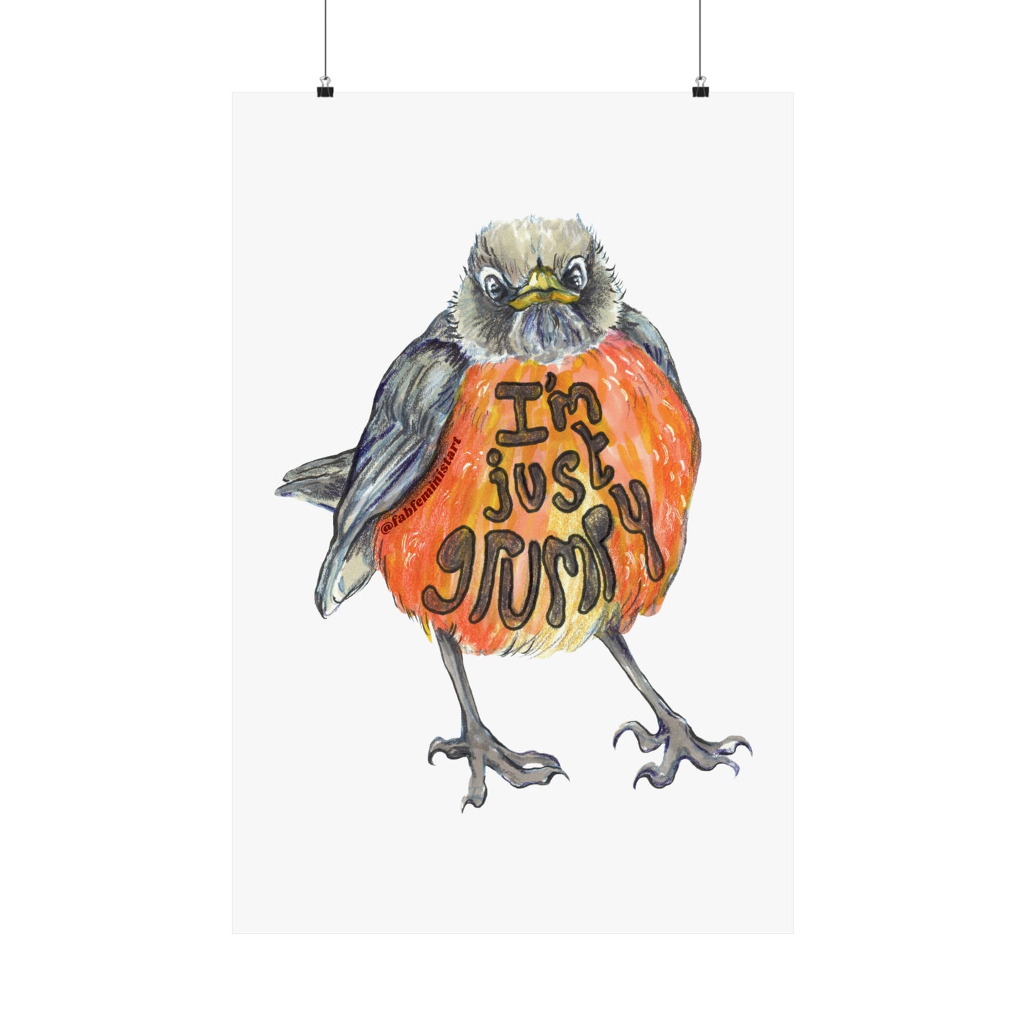 I'm Just Grumpy: Mental Health Art Print