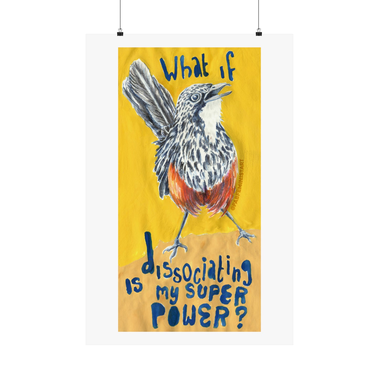 What If Dissociating Is My Superpower: Mental Health Art Print