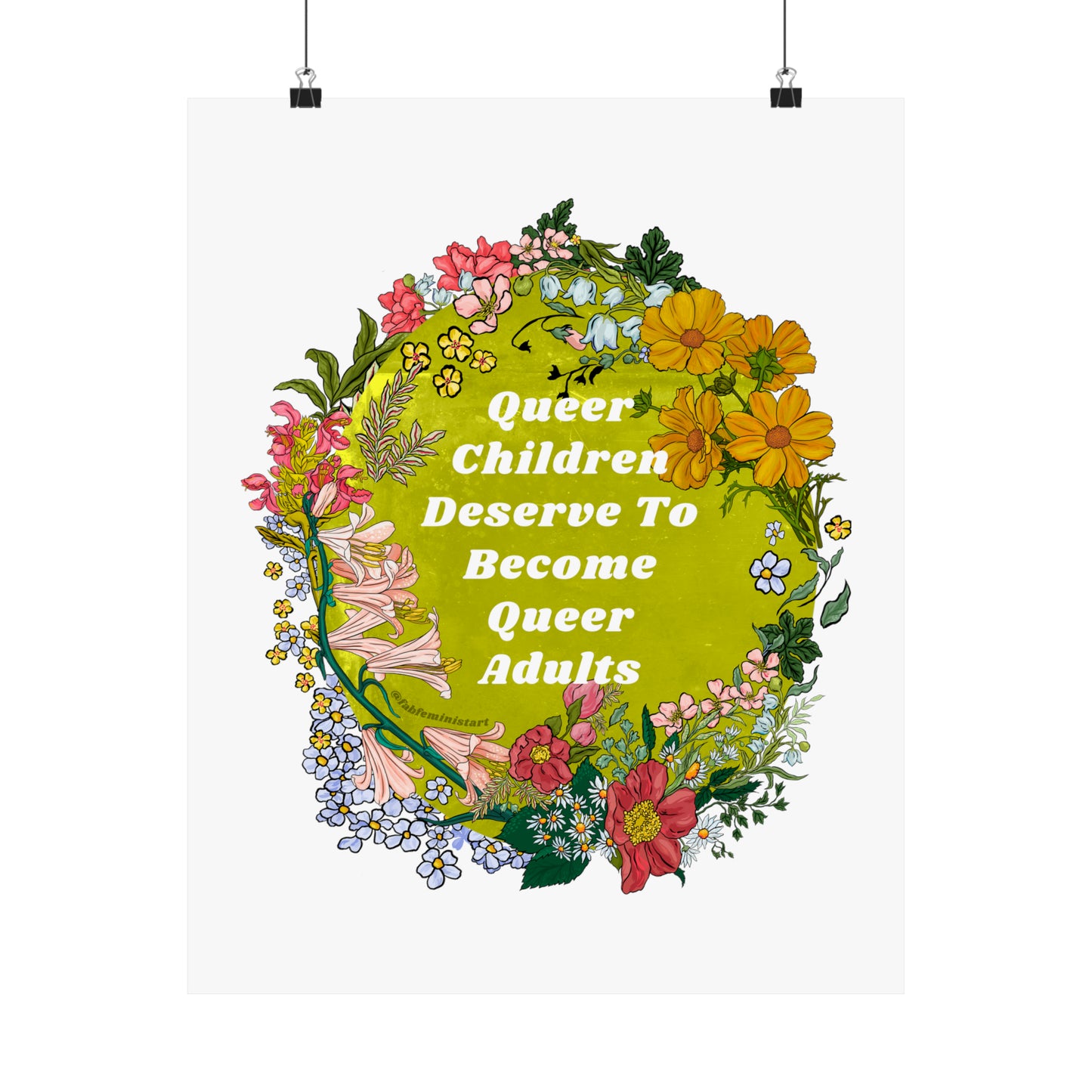 Queer Children Deserve To Become Queer Adults: lgbt pride print