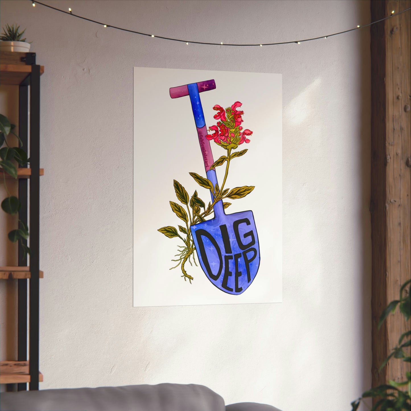 Dig Deep: Mental Health Art Print