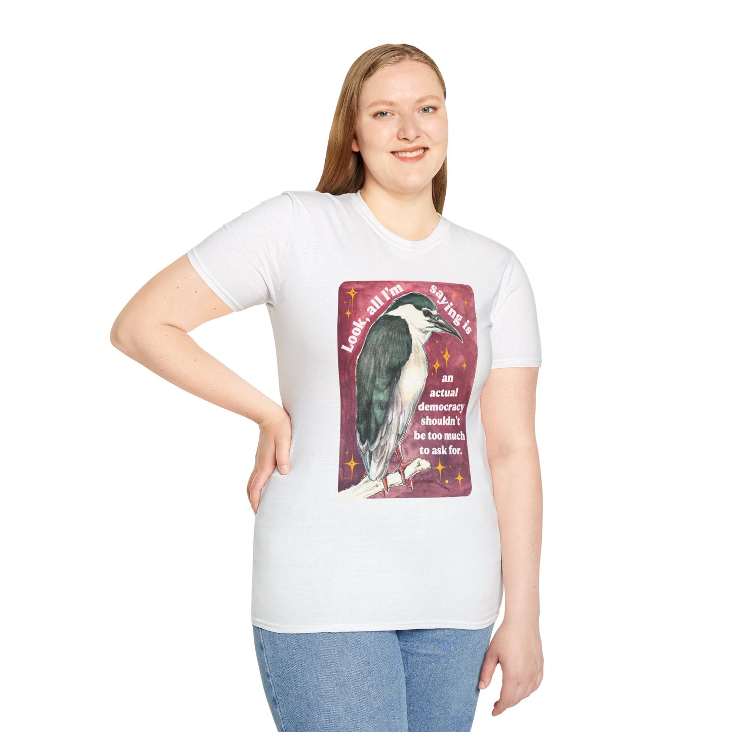 Look, all I'm saying is an actual democracy shouldn't be too much to ask for: Feminist Shirt