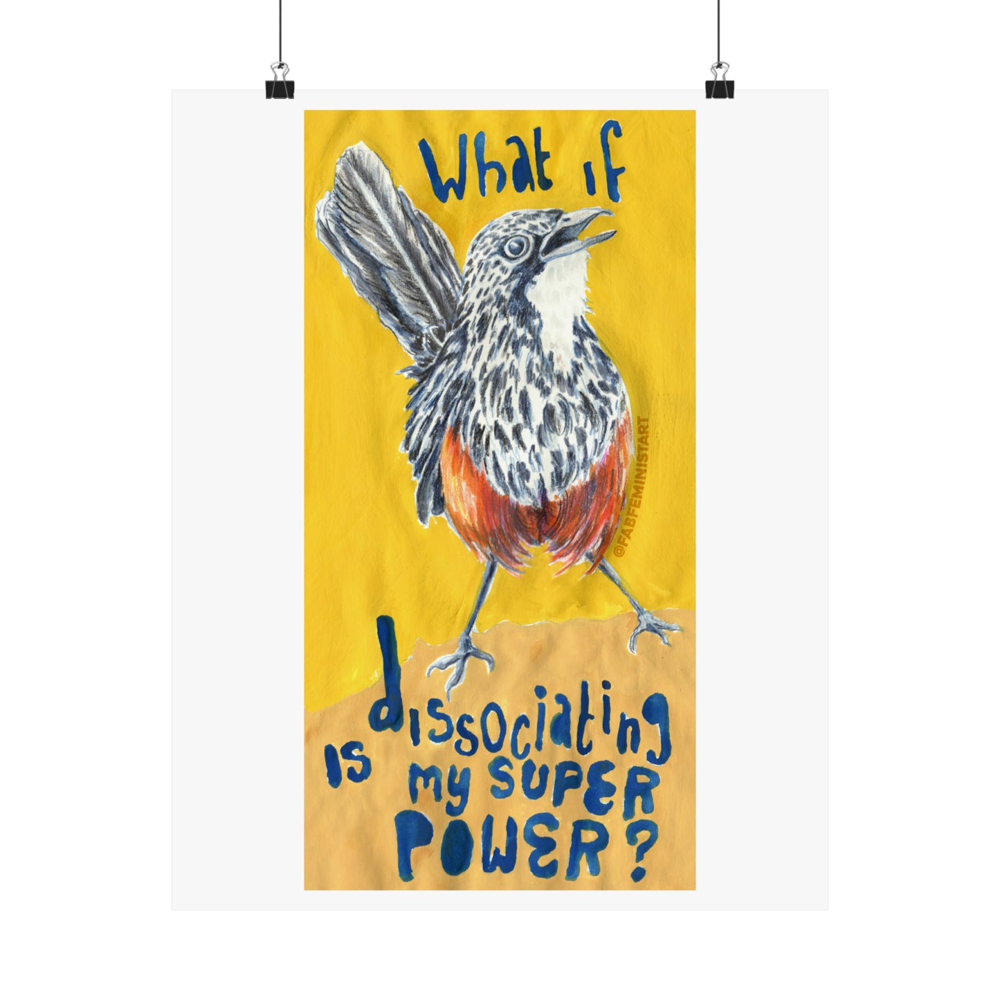 What If Dissociating Is My Superpower: Mental Health Art Print