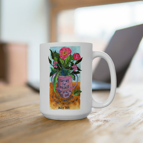Caring for myself is not self indulgence it is self preservation, Audre Lorde: Feminist Mug