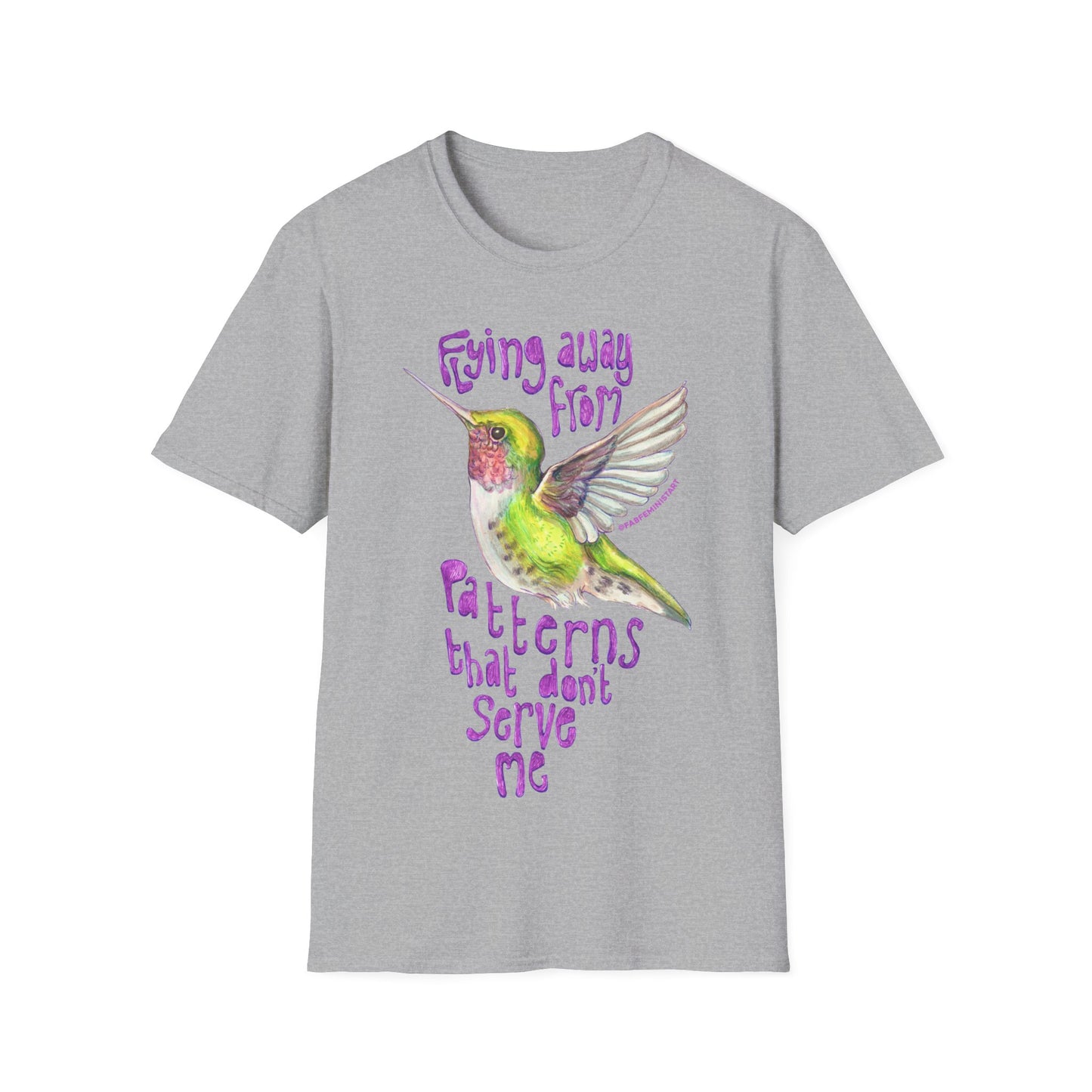 Flying Away From Patterns That Don't Serve Me: Mental Health Shirt