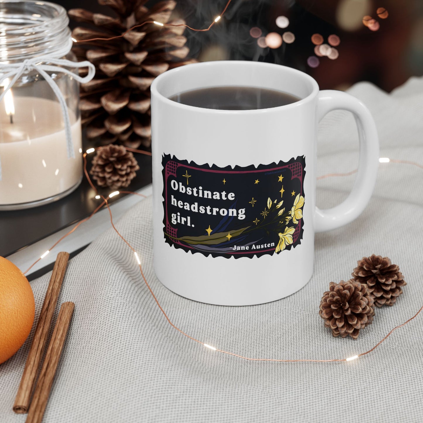 Obstinate headstrong girl, Jane Austen: Feminist Mug