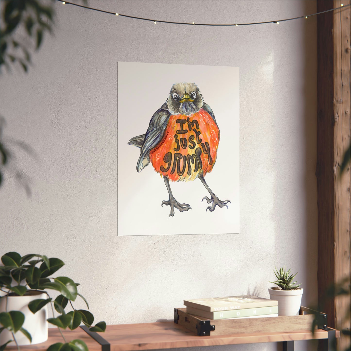 I'm Just Grumpy: Mental Health Art Print